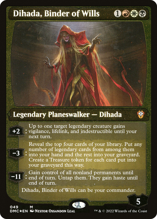 Dihada, Binder of Wills (DMC-049) - mythic - Etched Foil