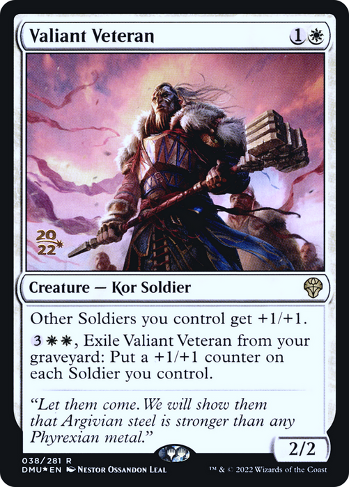 Valiant Veteran (PRE-38S) - rare - Foil