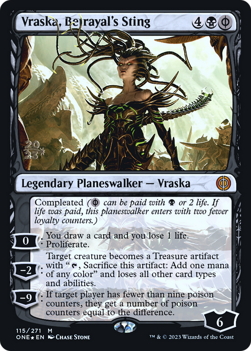 Vraska, Betrayal's Sting (PRE-115S) - mythic - Foil