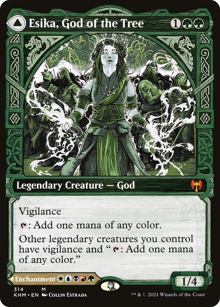 Esika, God of the Tree // The Prismatic Bridge (KHM-314) - mythic: (Showcase) - Foil