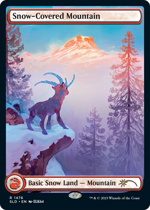 Snow-Covered Mountain (SLD-1476) - rare: (Full Art)