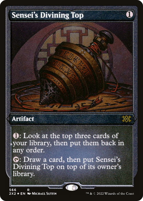 Sensei's Divining Top (2X2-566) - rare - Etched Foil