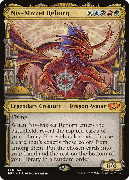 Niv-Mizzet Reborn (MUL-053) - mythic: (Showcase)