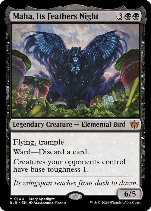 Maha, Its Feathers Night (BLB-100) - mythic - Foil