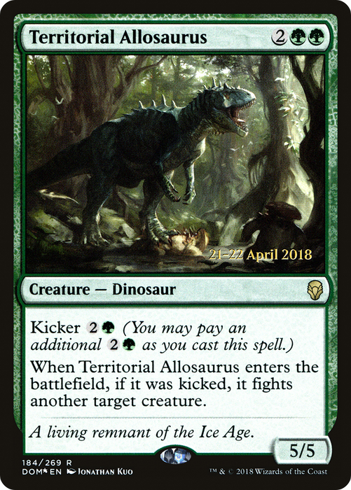 Territorial Allosaurus (PRE-184S) - rare - Foil