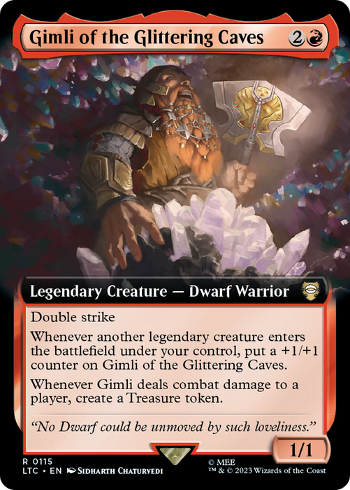 Gimli of the Glittering Caves (LTC-115) - rare: (Extended Art)