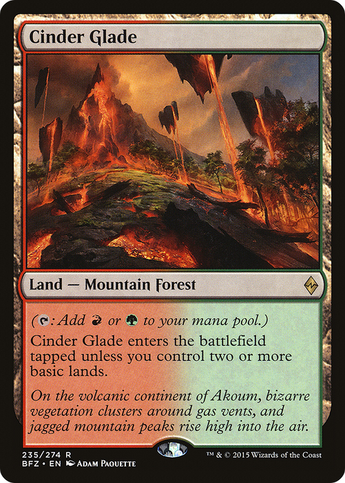 Cinder Glade (BFZ-235) - rare - Foil