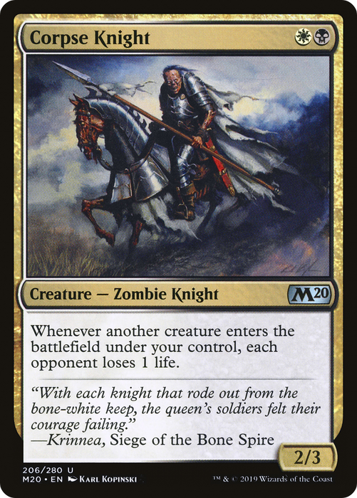 Corpse Knight (M20-206†) - uncommon