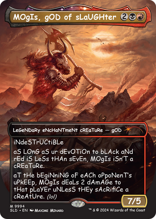 Mogis, God of Slaughter (SLD-9994) - rare (Borderless) - Foil