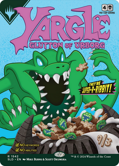 Yargle, Glutton of Urborg // Yargle, Glutton of Urborg (SLD-1542) - rare (Borderless) - Foil