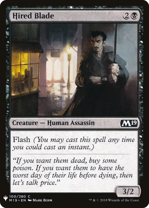 Hired Blade (LIST-M19-100) - common