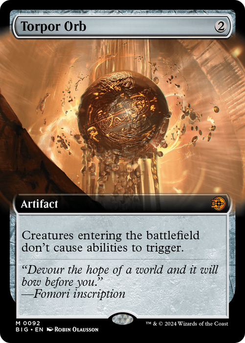 Torpor Orb (BIG-092) - mythic: (Extended Art) - Foil
