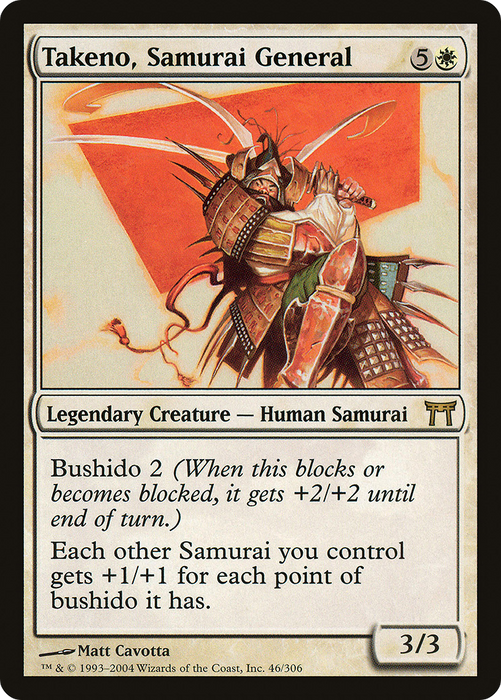 Takeno, Samurai General (CHK-046) - rare - Foil
