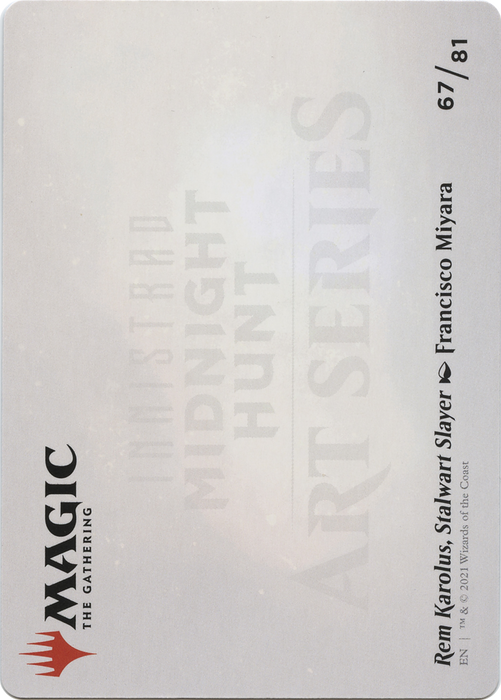 Rem Karolus, Stalwart Slayer // Rem Karolus, Stalwart Slayer (AMID-067) - common (Borderless) - Foil