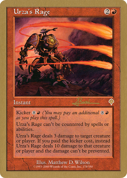 Urza's Rage (WCD-AR178) - rare