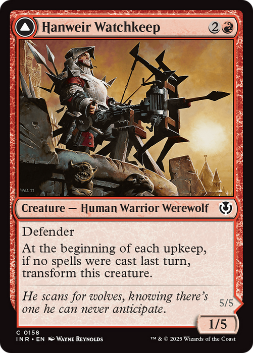 Hanweir Watchkeep // Bane of Hanweir (INR-158) - common - Foil