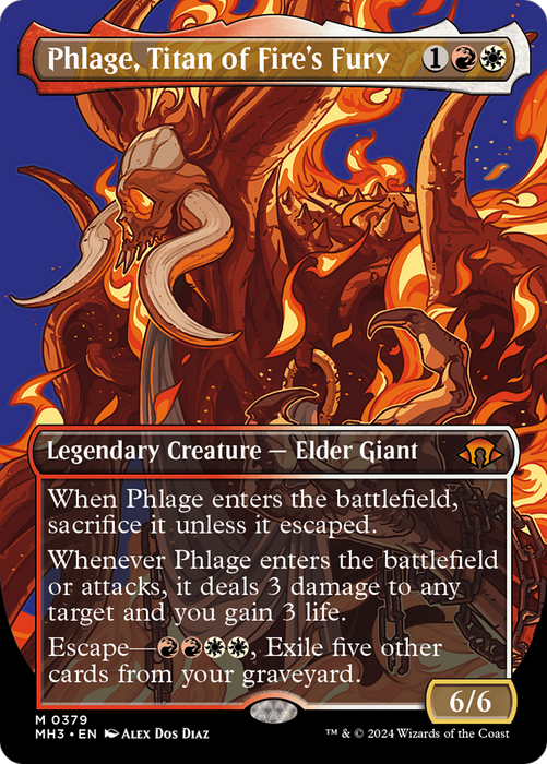 Phlage, Titan of Fire's Fury (MH3-379) - mythic (Borderless) - Foil