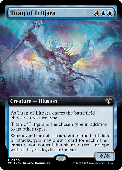 Titan of Littjara (CMM-760) - rare: (Extended Art) - Foil