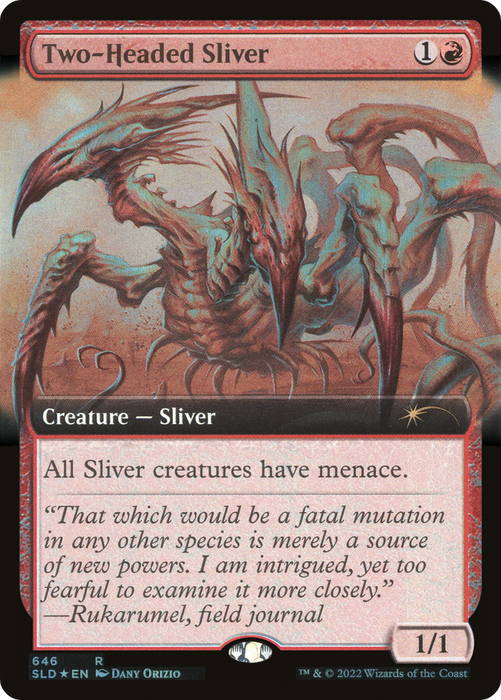 Two-Headed Sliver (SLD-646) - rare: (Extended Art) - Foil
