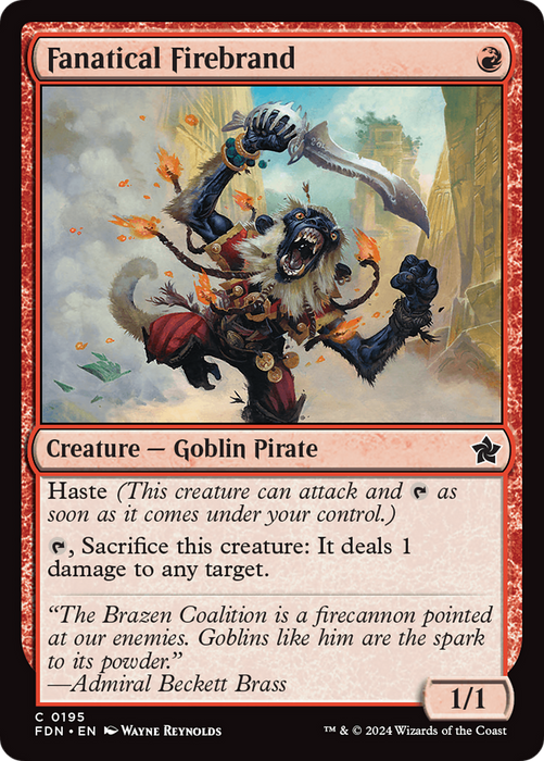 Fanatical Firebrand (FDN-195) - common - Foil