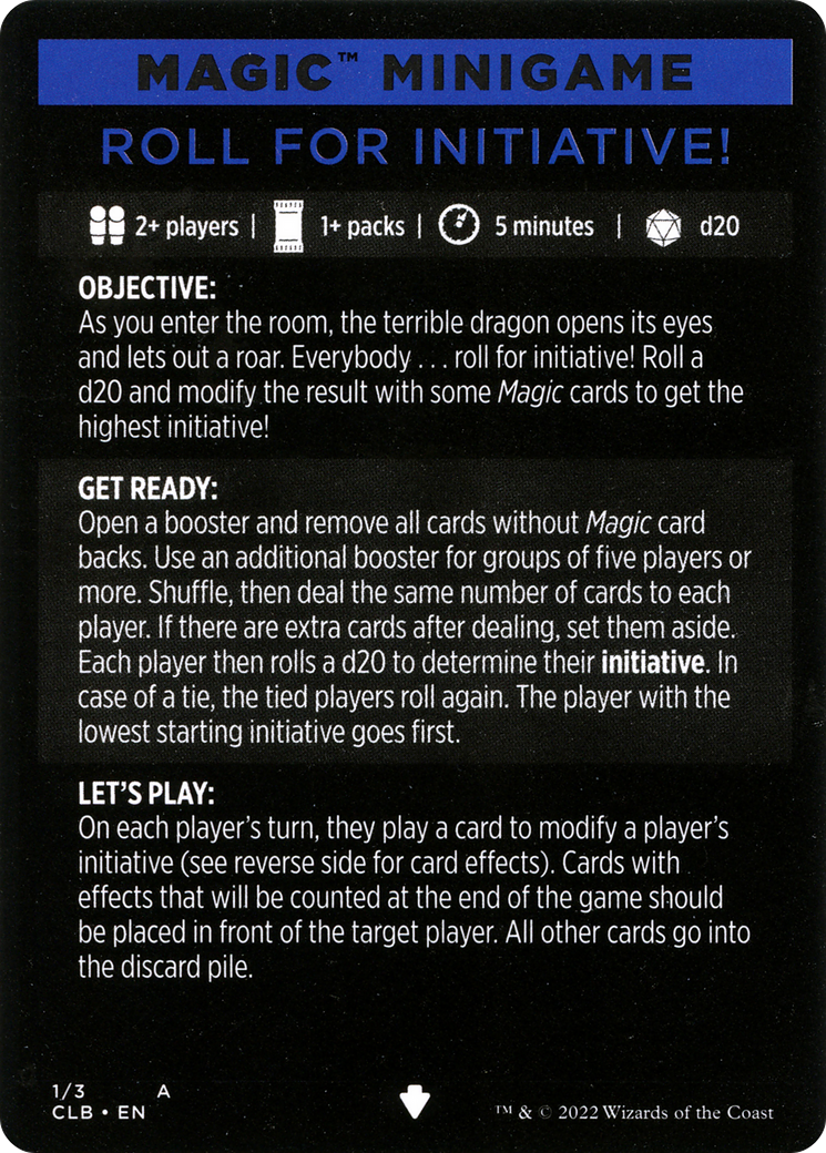 Roll for Initiative // Roll for Initiative (cont'd) (MCLB-001) - common