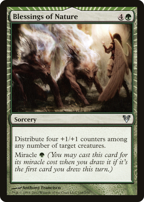 Blessings of Nature (AVR-168) - uncommon: (miracle) - Foil