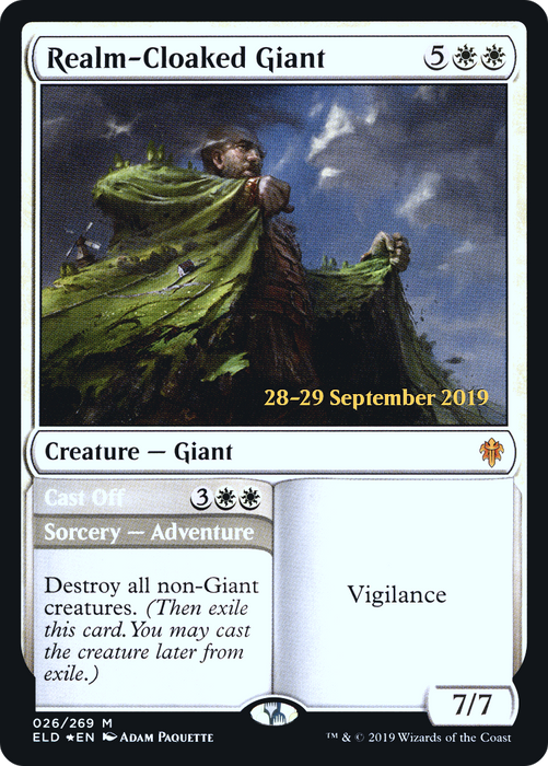 Realm-Cloaked Giant // Cast Off (PRE-26S) - mythic - Foil