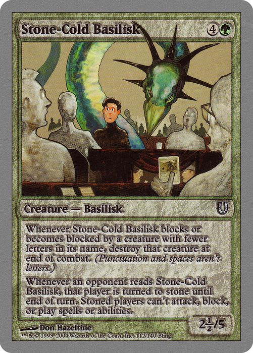 Stone-Cold Basilisk (UNH-112) - uncommon - Foil