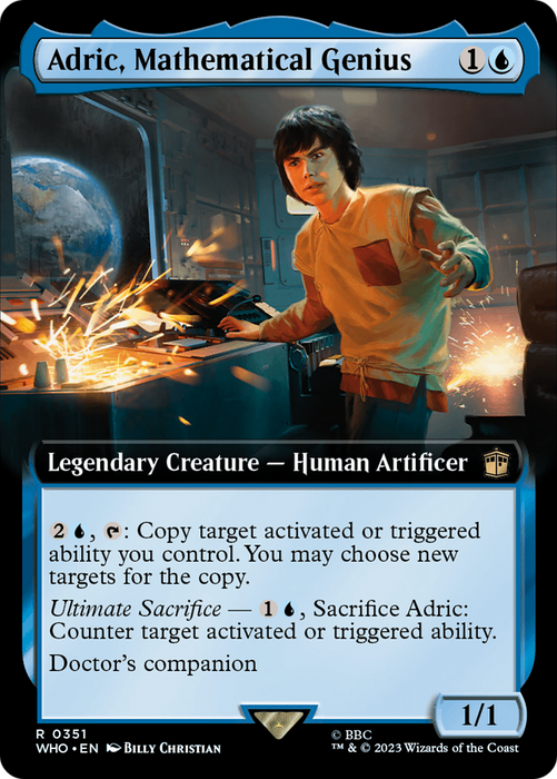 Adric, Mathematical Genius (WHO-351) - rare: (Extended Art)
