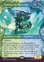 Clement, the Worrywort (BLB-329) - rare: (Showcase) (Borderless) - Foil