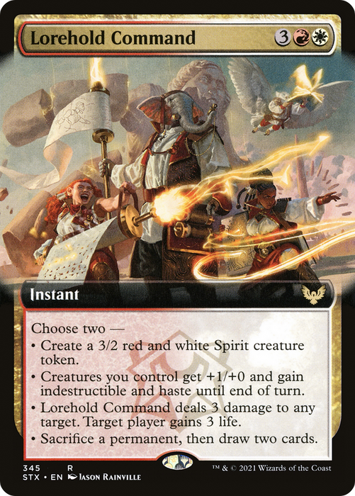 Lorehold Command (STX-345) - rare: (Extended Art) - Foil