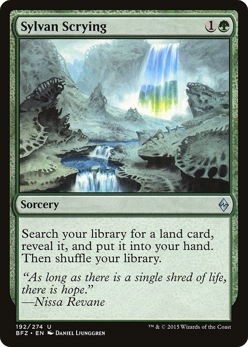 Sylvan Scrying (BFZ-192) - uncommon - Foil