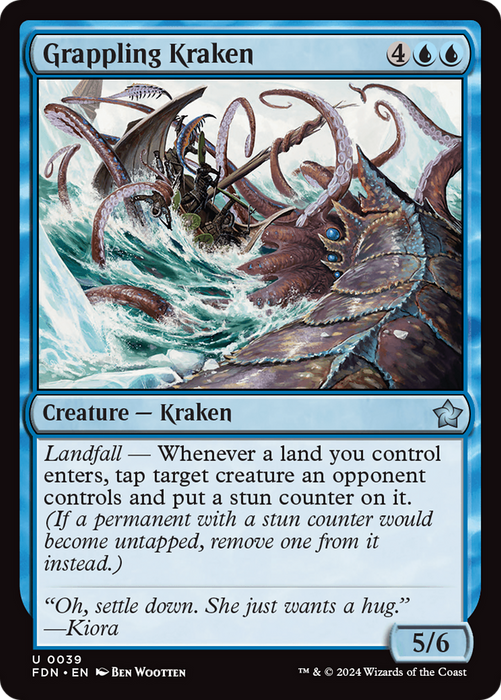 Grappling Kraken (FDN-039) - uncommon