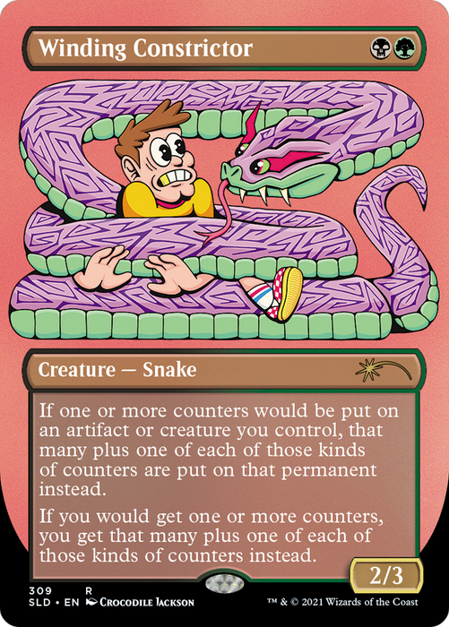 Winding Constrictor (SLD-309) - rare (Borderless) - Etched Foil
