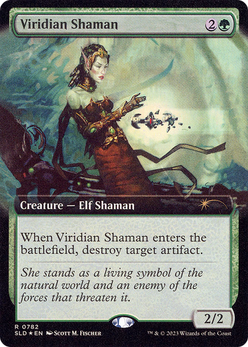Viridian Shaman (SLD-782) - rare: (Extended Art) - Foil