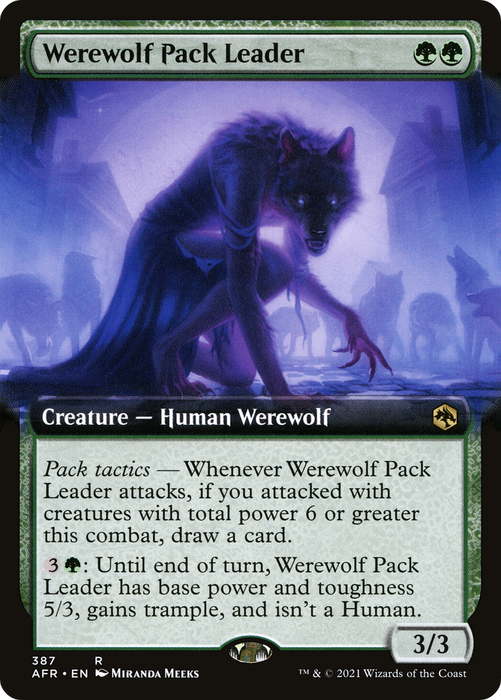Werewolf Pack Leader (AFR-387) - rare: (Extended Art) - Foil