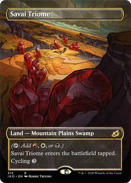 Savai Triome (IKO-312) - rare: (Showcase) (Borderless) - Foil