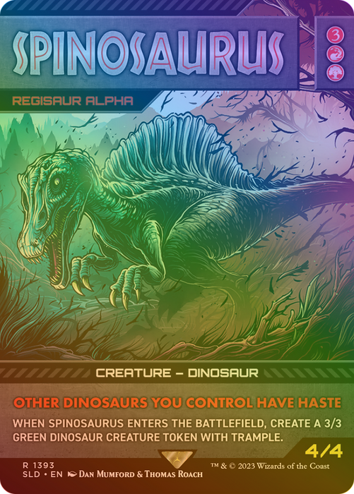 Regisaur Alpha (SLD-1393★) - rare / Spinosaurus (Borderless) - Foil