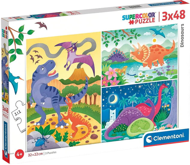Dinosaures (3 x 48 pièces)