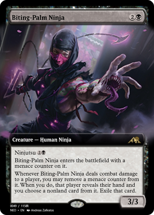 Biting-Palm Ninja (PRM-97961) - rare - Foil