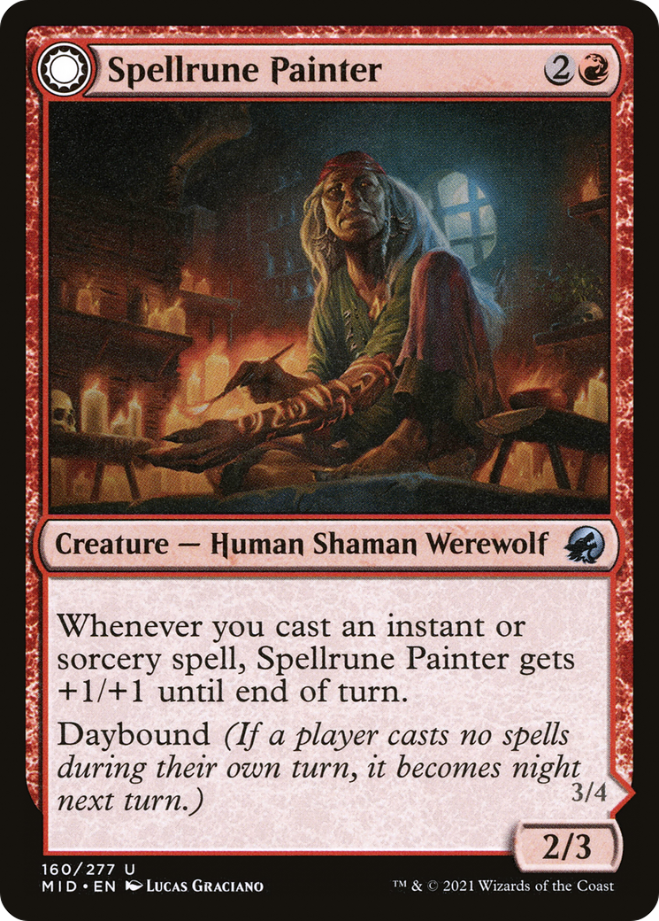 Spellrune Painter // Spellrune Howler (MID-160) - uncommon: (Double Faced Transform)