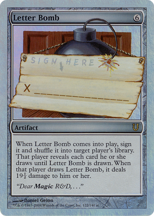 Letter Bomb (UNH-122★) - rare - Foil