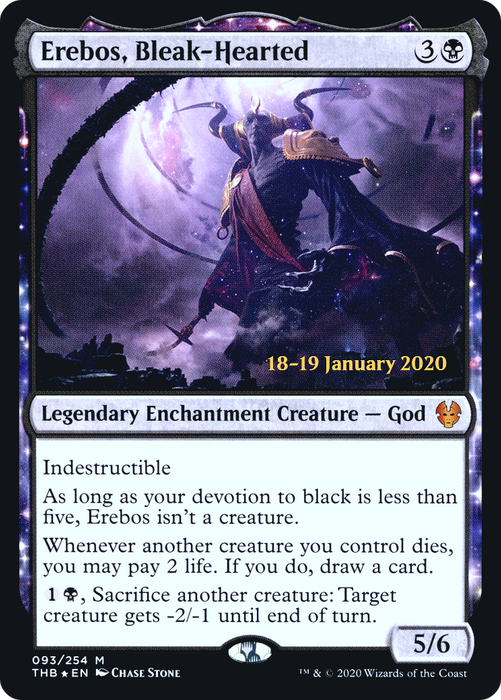 Erebos, Bleak-Hearted (PRE-93S) - mythic: (enchantment) - Foil