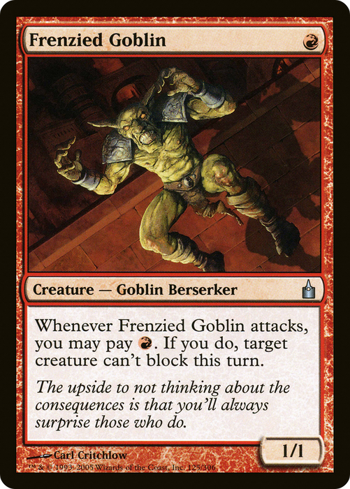 Frenzied Goblin (RAV-125) - uncommon - Foil