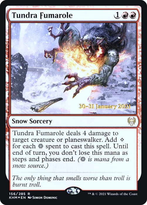 Tundra Fumarole (PRE-156S) - rare: (snow) - Foil