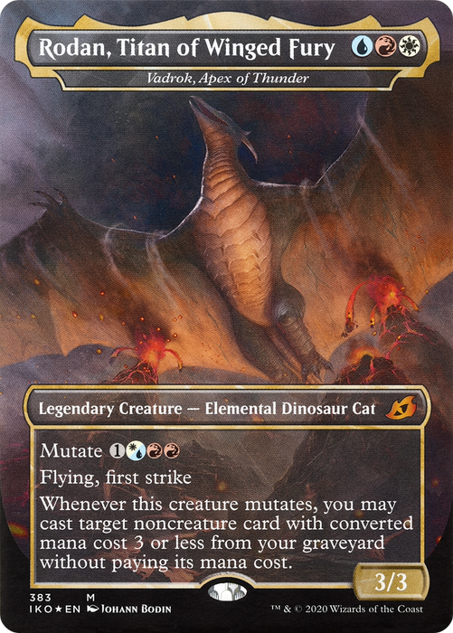 Vadrok, Apex of Thunder (IKO-383) - mythic / Rodan, Titan of Winged Fury (Borderless)
