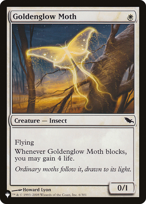 Goldenglow Moth (LIST-SHM-6) - common