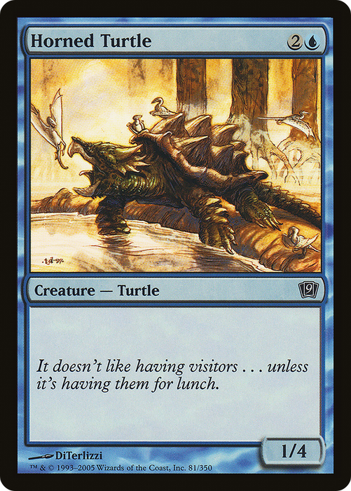 Horned Turtle (9ED-81★) - common - Foil