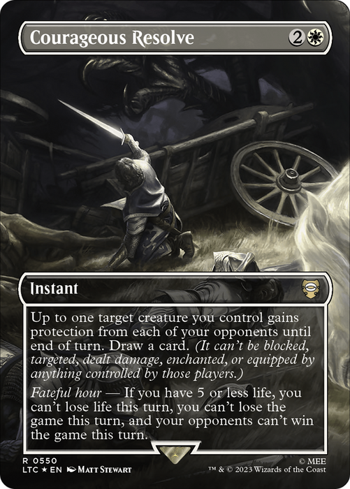 Courageous Resolve (LTC-550) - rare (Borderless) - Foil