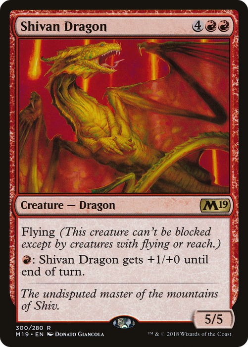 Shivan Dragon (M19-300) - rare